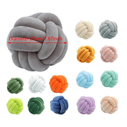 Three-Strand Braided Round Pillow Sofa Cushion Decorative Pillow for Living Room