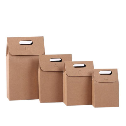 100PCS Christmas Gift Packing Paper Bag Candy Cookie Treat Box Kraft Party Bag - Aimall