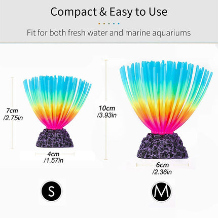 Aquarium Fish Tank Decor Simulation Coral Lotus Aquatic Plants Vibrant Ornament