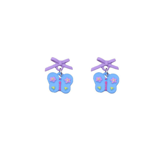 Butterfly Star Bow Stud Earrings Set for Women Fashion Jewelry Accessories