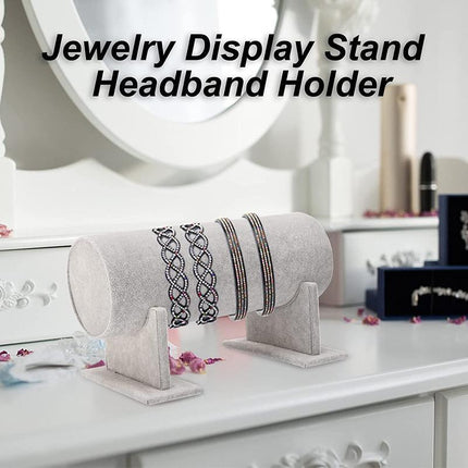 Jewelry Display Stand Headband Holder Organizer Chains Velvet Storage Rack - Aimall