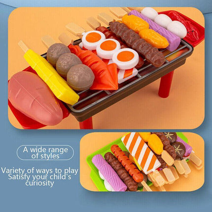 Set Kids BBQ Pretend Play Kitchen Food Toys Cooking Playset for Kids 28pcs - Aimall