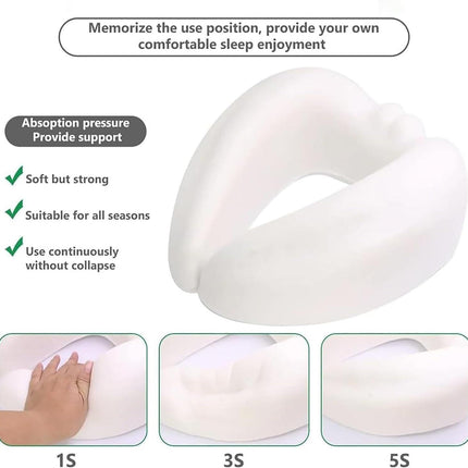 Neck Pillow for Travel Memory Foam Comfortable Breathable Soft U-Shaped
