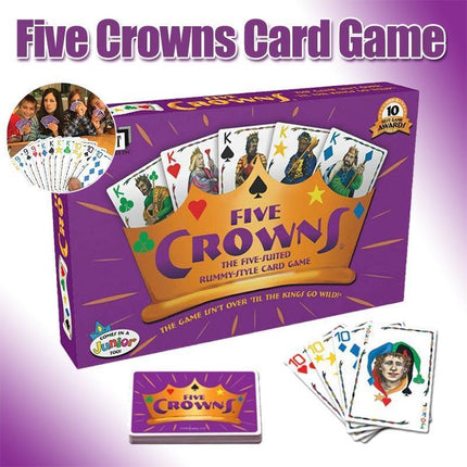 Five Crowns Card Game 5 Suites Classic Original Family Party Rummy Style Play - Aimall