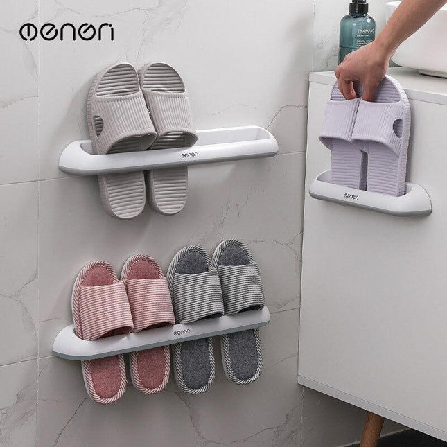 Slipper Holder Bathroom Home Wall Hanger Shelf Rack Storage Shoes Organizer Long - Aimall
