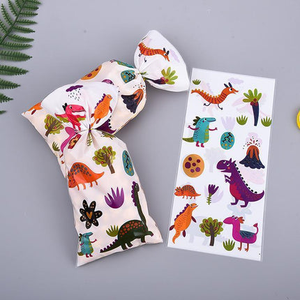 150pcs Dinosaur Candy Bags Flat Gift Pouches for Party Favors and Cute Packaging