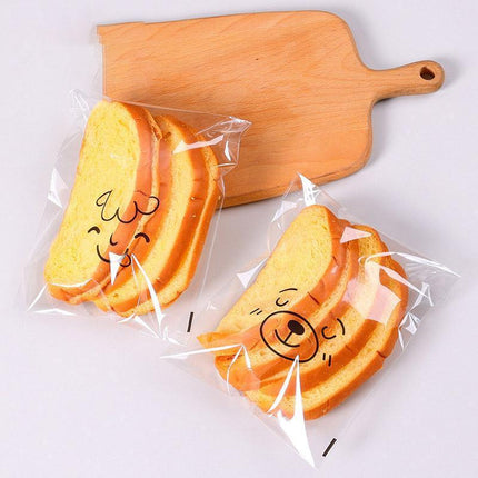 400PCS Self Sealing Bread Bags Cute Cartoon Transparent Self Adhesive Packaging