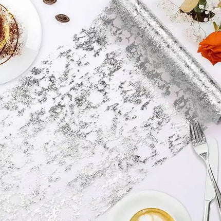 2 Rolls Mesh Tablecloth Rolls Table Runner Party Decoration for Wedding Events
