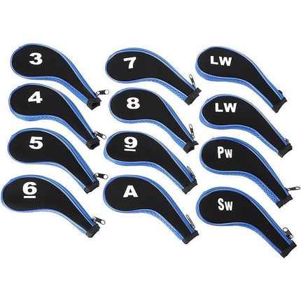 12Pcs Golf Head Cover Iron Putter Driver Headcover Protective Set Club Covers - Aimall