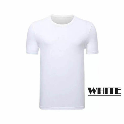 Men's T-shirt Plain Blank 100% heavy Cotton Basic Tee Short Sleeve Large S - 5XL White - Aimall