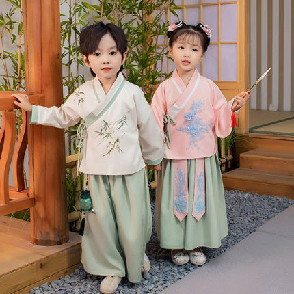 Green Hanfu Boy Chinese Style Traditional Clothing Outfit
