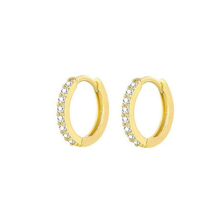 7sizes Hoop Earring Silver Zirconia Ear Huggie Hoop Cartilage Piercing Jewellery - Aimall