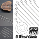 48pcs O Chain Jewelry Making Kit Versatile Necklace DIY Universal Jewellery Set