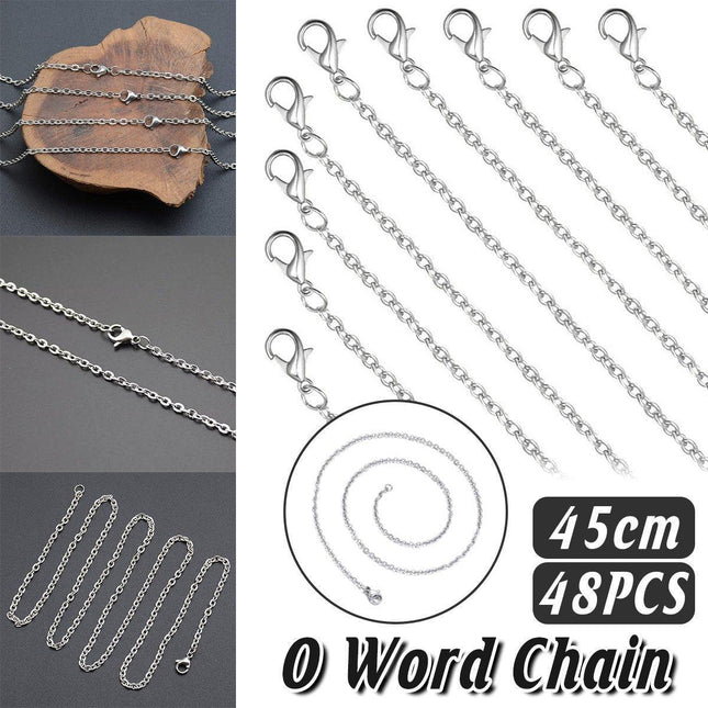 48pcs O Chain Jewelry Making Kit Versatile Necklace DIY Universal Jewellery Set