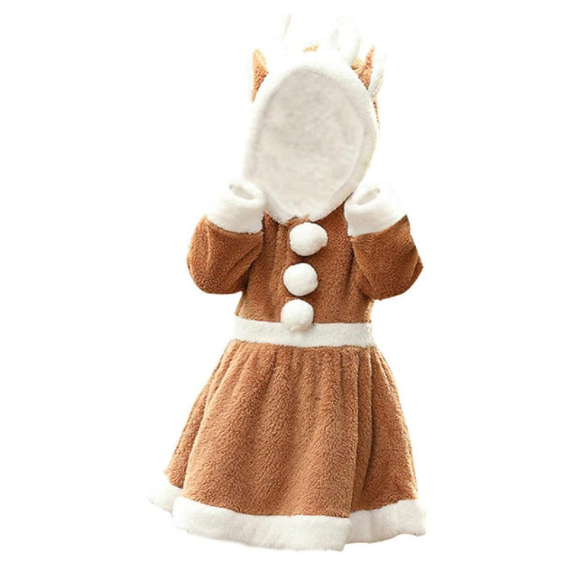 Christmas Kids Elk Dress Costume Holiday Party Outfit Children's Clothing - Aimall