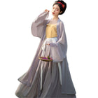 Hanfu Grey Beizi Coat Traditional Chinese Outerwear for Spring and Summer