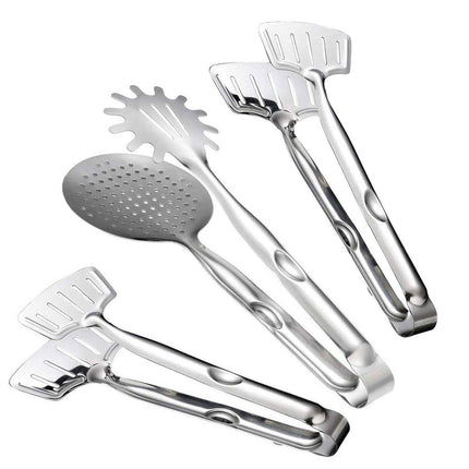 3pcs Stainless Steel Food Tongs Multifunctional Kitchen Cooking Serving Clips