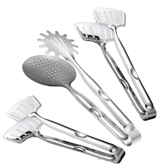 3pcs Stainless Steel Food Tongs Multifunctional Kitchen Cooking Serving Clips