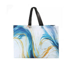25xFashion Non Woven Tote Bags Reusable Shopping Bags Clothing Store Blue