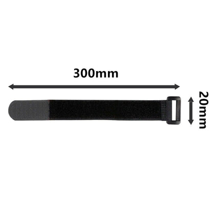 Magic Cable Ties Reusable Winder Coded Organiser Cords Hook Loop Black - Aimall