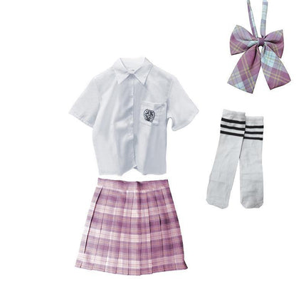 Women Girls School Pleated Skirt Summer High Waist Tartan Short Skirt AU Stock - Aimall