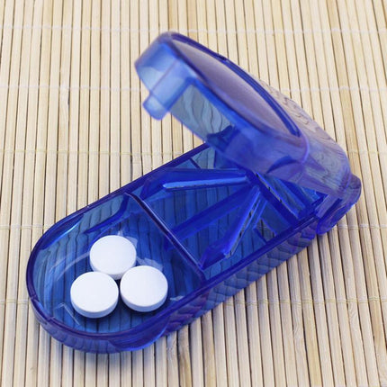 Portable Pill Cutter Tablet Vitamin Splitter Divider Travel Medicine Storage Box - Aimall
