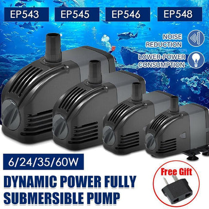 Adjustable Flow Aquarium Pump Water Submersible Fish Tank Fountain Pond Marine - Aimall