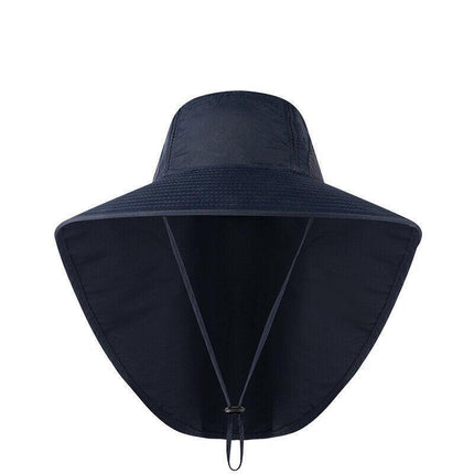 1x Neck Flap Cap Unisex Outdoor Sport Fishing Hat Sun Protection Wide Brim Cover - Aimall