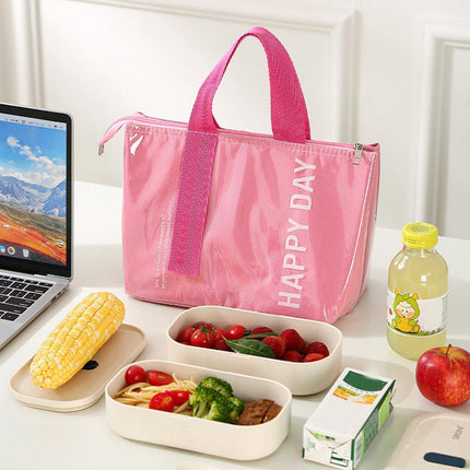 Large Capacity Lunch Bag Outdoor Picnic Aluminum Foil Portable Thermal Bag - Aimall