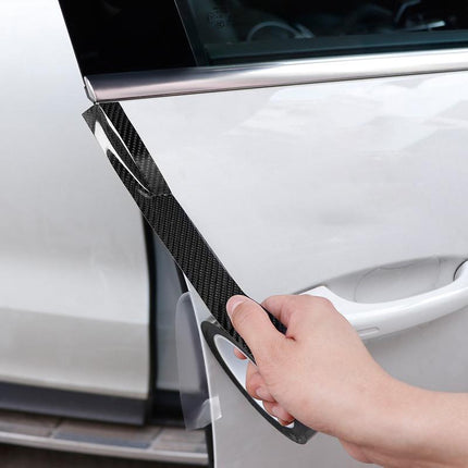 3PCS 3M Carbon Fiber Car Sticker Door Sill Anti-Scratch Tape DIY Protection Film - Aimall