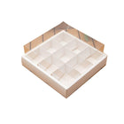 Clear Plastic Nine-grid Cake Box Pack of 10 Storage Containers High Quality