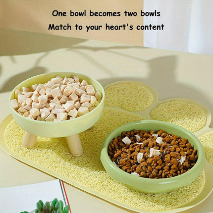 Cat Food Water Bowl Non Slip Raised Pet Feeding Dish Elevated Feeder Cats