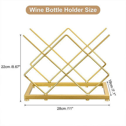 Iron Gold Wine Rack Home Storage Red Wine Rack Organizer Modern Wine Display