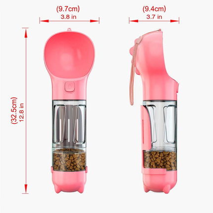 Portable Pet Water Drink Bottle Dog Travel Bowl Dispenser Rubbish Disposal Bags