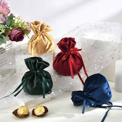 6PCS Velvet Cloth Drawstring Bags Gift Bag Jewelry Ring Pouch Earring Favor - Aimall