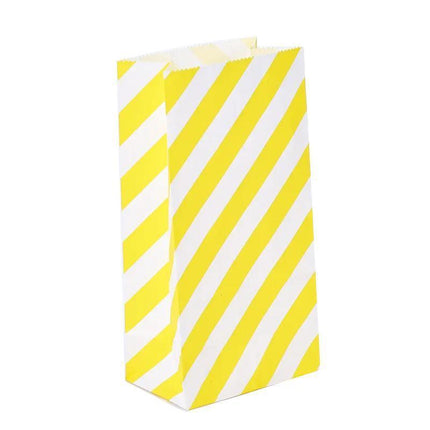 100X Colourful Plaid Kraft Paper Bag Candy Cookie Snack Cake Gift Bags 13*8*24CM - Aimall