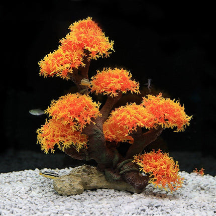 Fish Tank Decoration Resin Crafts Rockery Sunken Wood Moss Water Grass Tree