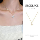 Golden Flower Pearl Necklace Elegant Jewelry for Women Fashion Gift Accessory