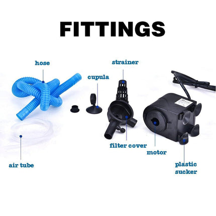 3in1 Mini Aquarium Fish Tanks Filter Water Purifier Submersible Oxygen Pump New - Aimall