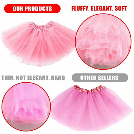 Kids Size Girls Tutu Skirt Princess Dressup Party Costume Ballet Dancewear - Aimall