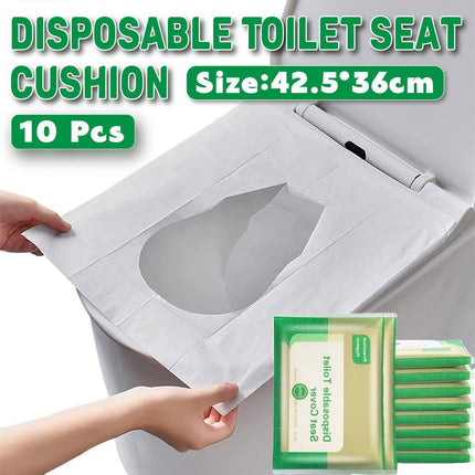 10PCS Disposable Soluble Water Toilet Seat Cover Travel Portable Hygiene Mat