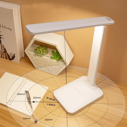 Touch LED Desk Lamp Bedside Study Reading Table Light USB Ports Dimmable - Aimall