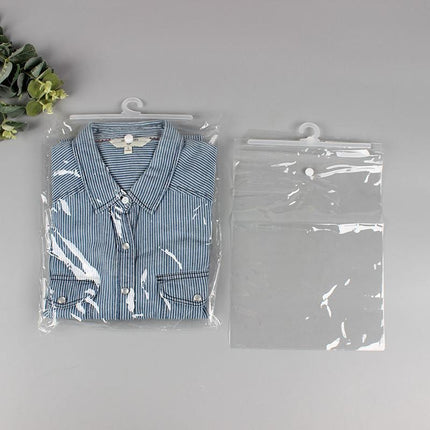Hanging Storage Bag Large Hook Clear Bag Hanging 100PCS 17CM x 22CM - Aimall