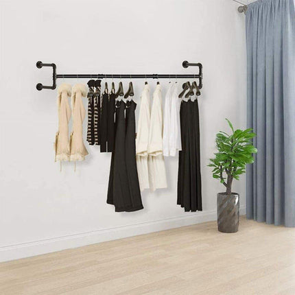 Wall Mounted Industrial Metal Clothing Rack Pipe Hanger for Retail Store Display