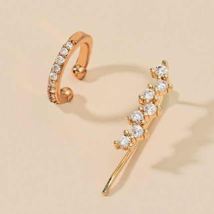 Simple Ear Clips No Piercing Stud Earrings Set Non Pierced Fashion Jewellery