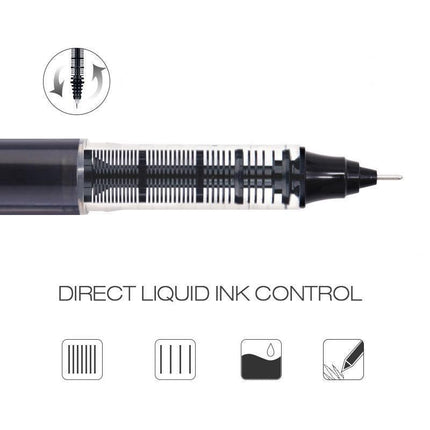 6/12Pcs 0.5mm Straight Liquid Rollerball Pens Stationery School Office Supplies - Aimall