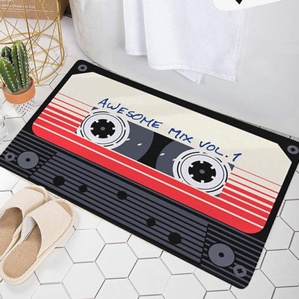 Absorbent Non-Slip Camera Bathroom Floor Mat Family Entry Door Mat Home Rug