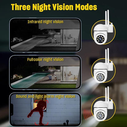 Wireless Security Camera System Outdoor Home Wifi Night Vision Cam 1080P HD A7 - Aimall