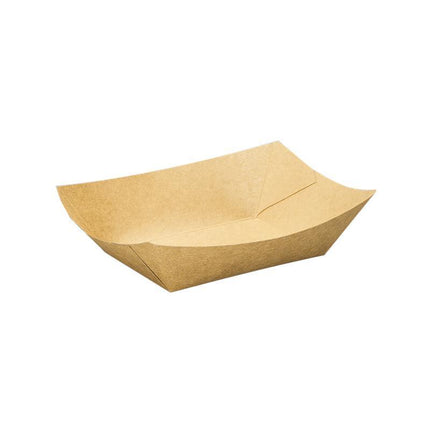 Kraft Paper Boat Tray Biodegradable Multi Size Serving Food Safe Fries Rice Deli Aimall