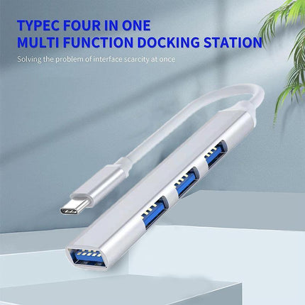 USB C HUB 3.0 Type C 4-Port Multi-Splitter OTG Adapter for PC Android Laptop Mac - Aimall